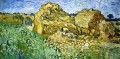 Campo con montones de trigo Vincent van Gogh